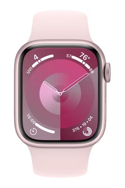 Apple-Watch-S9-Aluminium-GPS-Sportband-Light-S-M-MR933QF-A-41mm-mieten-Pink-1