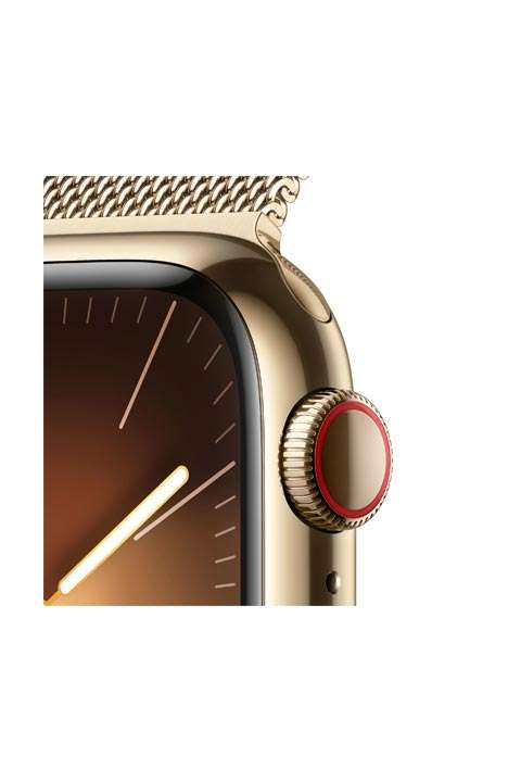 Apple Watch S9 Stainless Steel Gold mieten Milanese Gold Smieten Smartphone gunstig mieten statt teuer kaufen