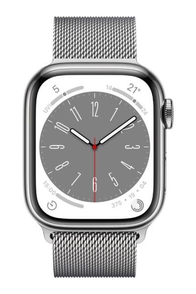 Apple-Watch-S8-Edelstahl-GPS-+-Cellular-Silver-Milanaise-Silver-MNJ83FD-A-41mm-mieten-Silber-1