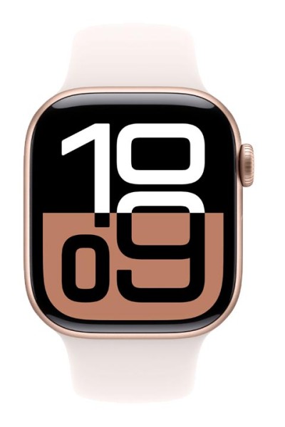 Apple Watch Series 10 GPS + Cellular Rose Gold Aluminium, Hell Rosa Sport Band S-M, MWX93QF-A, 42mm