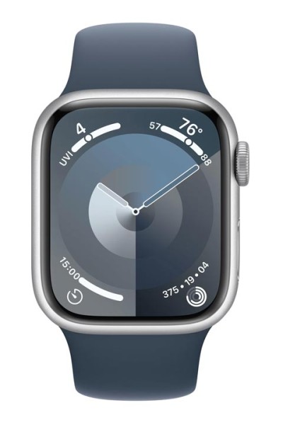 Apple-Watch-S9-Aluminium-GPS-Sportband-Storm-Blue-S-M-MR903QF-A-41mm-mieten-Silver-1