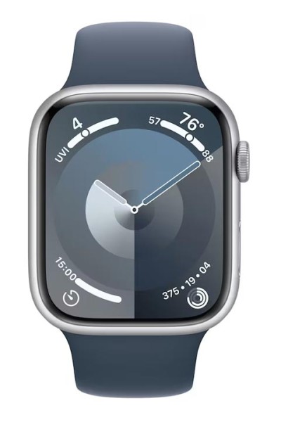 Apple-Watch-S9-Aluminium-GPS-Sportband-Storm-Blue-S-M-MR9D3QF-A-45mm-mieten-Silver-1