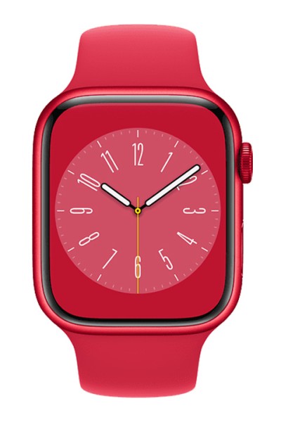 Apple-Watch-S8-Aluminium-GPS-Red-Sportarmband-Red-MNP43FD/A-45mm-mieten-Rot-1
