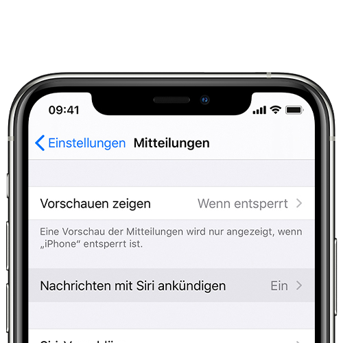 Eintreffende Nachrichten vorlesen lassen