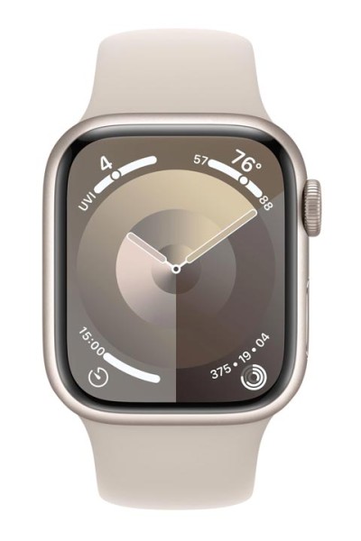 Apple-Watch-S9-Aluminium-GPS-Sportarmband-S-M-MR8T3QF-A-41mm-mieten-Starlight-1